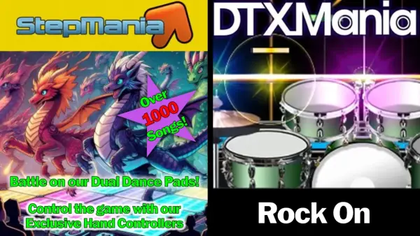 Dual Dance Pads.  Dance Battle!  Drums for Rhythm Games