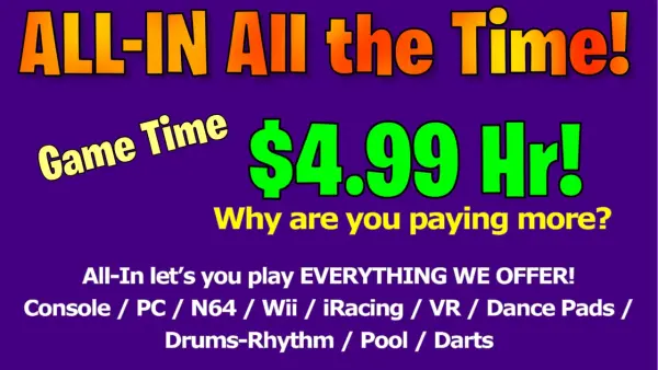 $4.99 Game Time.  Why are you paying more?